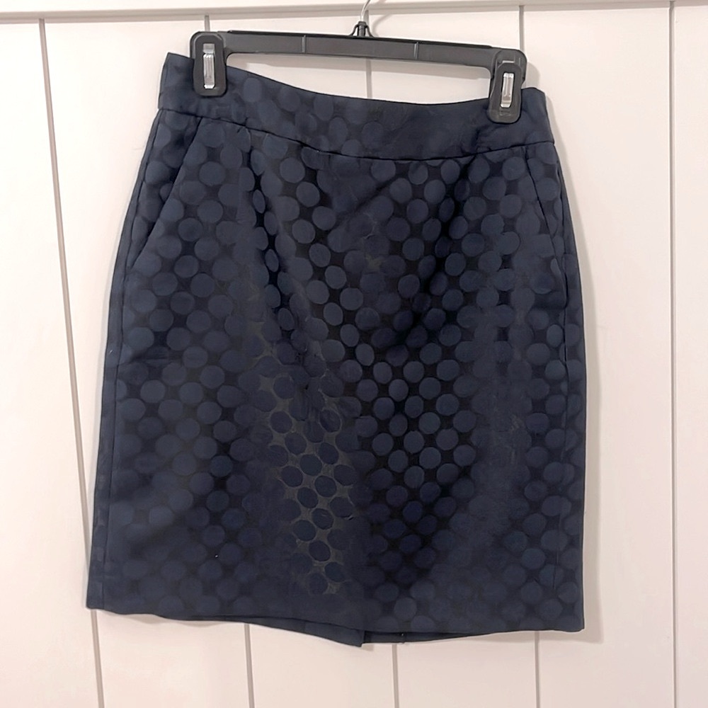BANANA REPUBLIC Women’s Skirt - Size 6 - Navy Dot - Picture 1 of 5